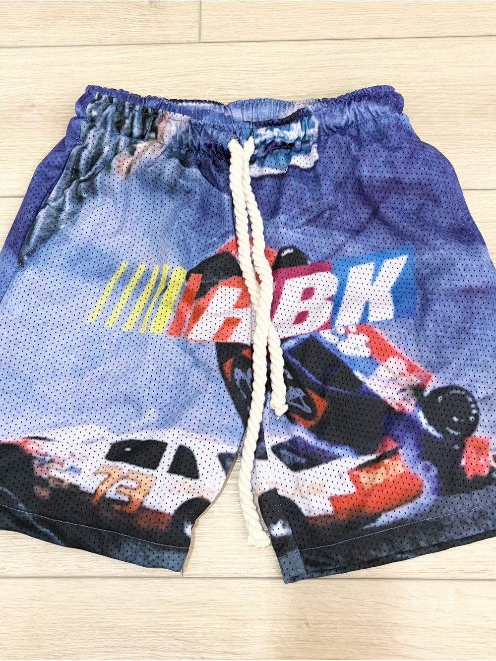 Heartbreak Large Mesh Basketball Shorts Y2K Streetwear Graphic Made in Ohio
